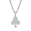 Plum Blossom Hip Hop Necklace S925 Silver Pendant Moissanite Grade D 0.92CT 2